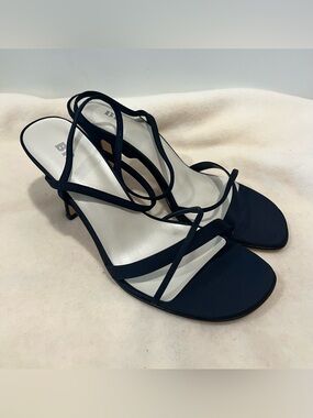 bp Women’s Strappy Slingback Heeled Sandals in Navy Size 8.5